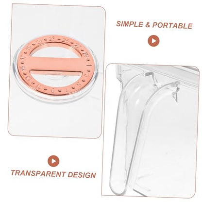 WOONEKY Transparent Small Fish Bowl with Lid and Handle Unbreakable Desktop Betta Aquarium for Easy Maintenance and Decoration for Desks Bookshelves and More