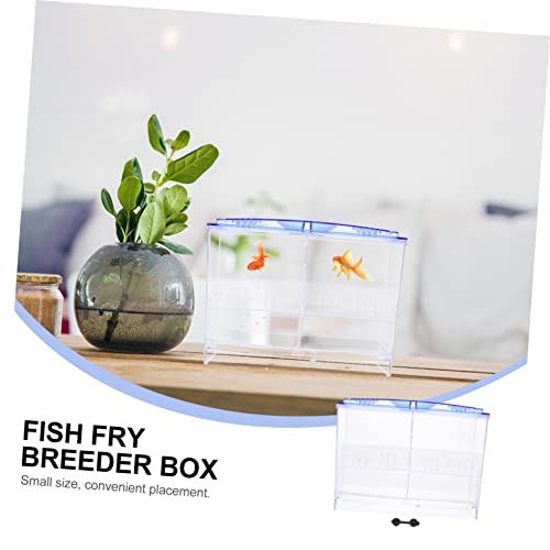 BESPORTBLE Transparent Fish Breeding Box with Suction Cups Double Layer Isolation Tank for Fry Hatching Easy Install Aquarium Breeder for Betta and Shrimp Durable Design with Feeding Access