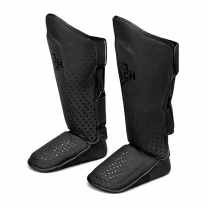 Martial Arts Shin Guards, Leg Protection for MMA, Kickboxing Training Instep Protection, Muay Thai Martial Arts Sparring Training Gear - color: Black, size: Medium