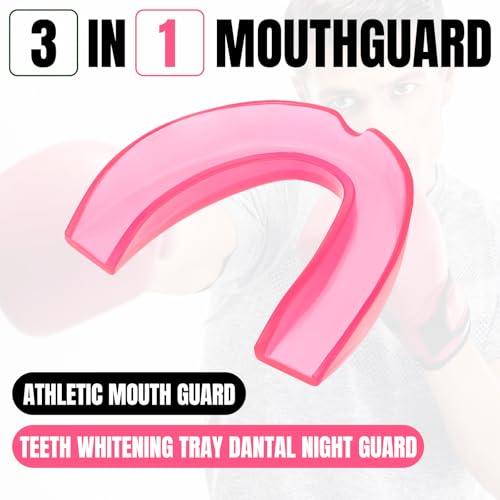 Kathfly 50 Pcs Football Mouth Guards Bulk Sports Mouthpieces - color: Pink