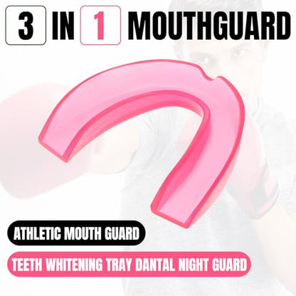 Kathfly 50 Pcs Football Mouth Guards Bulk Sports Mouthpieces - color: Pink