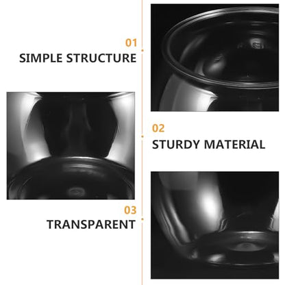 balacoo Transparent Plastic Fish Bowl Round Aquarium Tank for Goldfish Turtles Small Reptiles Home Office Decor Easy to Clean Durable