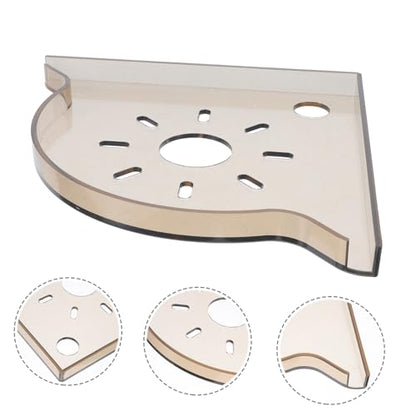 KESYOO Aquarium Corner Stand for Fish Tank Multi-functional Triangle Shelf Organizer for Desktop Storage of Fish Food Accessories Space-saving Design Transparent