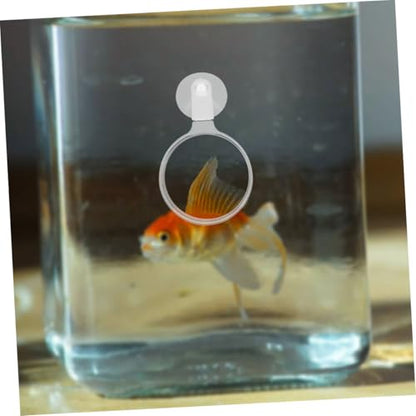 4pcs Acrylic Glass with Cup for Fish Tank Viewing High-Definition Observation Tool for Betta Fish -Landscapes Spiders and Animals User-Friendly Design for Seniors