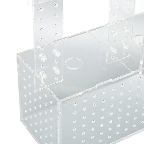 Fish Breeding Isolation Box, Acrylic Aquarium Hatchery 17x9x10cm, Transparent with Hook Installation - Easy Observation, Secure Lid Design, Suitable for Small Fish Tank (20 * 10 * 11CM) - size: 20*10*11CM