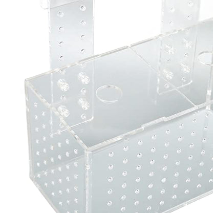 Fish Breeding Isolation Box, Acrylic Aquarium Hatchery 17x9x10cm, Transparent with Hook Installation - Easy Observation, Secure Lid Design, Suitable for Small Fish Tank (20 * 10 * 11CM) - size: 20*10*11CM