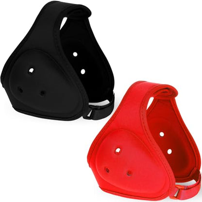 Jerify 2 Pcs Wrestling Headgear for Kid Youth, Black,Red - color: Black,Red