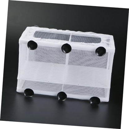 HEMOTON Fish Tank Isolation Net Breeding Box for Betta and Guppy Fry Transparent Aquarium Incubator Removable Divider Protects Newborns from Adult Fish for Shrimp Hatchery