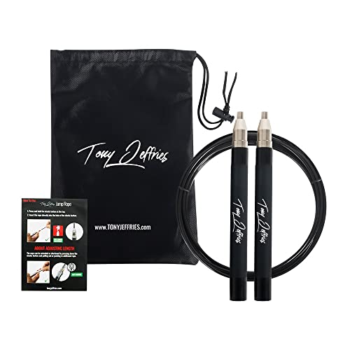 2.0 Speed Jump Rope of 360 degree Spin Ball Bearings, Daily Exercise Skipping Rope with Silicon Grip Handles, Lightweight Self Locking Adjustable Length Jump Rope for Fitness Training