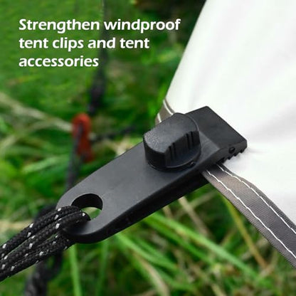 12 PCS Car Cover Windproof Clip, Inverted Tooth Design Non-Slip Bite Tent Clamp with Adjustable Buckle, Portable Outdoor Wind Rope Fixing Bracket, for Most Cars Awning Fasteners (Black) - size: 12 PCS