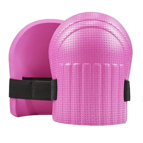 SUJAYU Gardening Knee Pads for Women, Soft Foam Knee Pads for Men Construction, Work Knee Pad for Men Women, Rodilleras Para Roofing Rodilleras Para Trabajo (Pink) - color: Pink