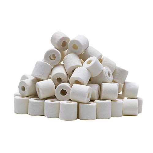 Aquarium Premier Bulk Bio Ceramic Rings Filter Media for Fresh Water, Sea Water Fish Tank Canister Filter,Koi Fish Pond Reef Filter (4 lbs) - size: 4 lbs