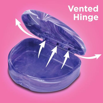 Practicon Marble Retainer Cases, Orthodontic Aligner Case, Mouth Guard Holder (3 Pack) (Pink Paradise) - color: Pink Paradise