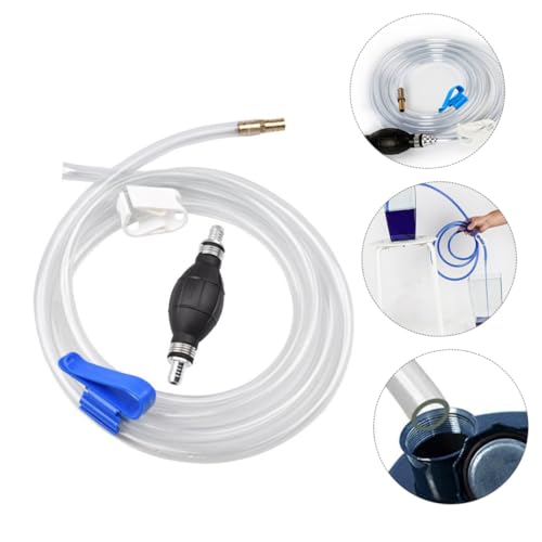 NUOBESTY Manual Suction Hose Set with Car Guide Oil Tube and Water Siphon Pump for Fish Tank Water Change and Automotive Fluid Transfer