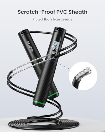 RENPHO Smart Cordless Jump Rope with Counter, App Data Tracking - color: A-Black