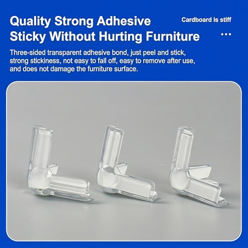 Corner Protectors, Transparent Silicone, Soft Anti-Collision Safety Guards for Table and Cabinet Edges, Large Airbag Design, T-Shape，12 Pieces