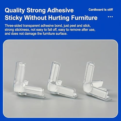 Corner Protectors, Transparent Silicone, Soft Anti-Collision Safety Guards for Table and Cabinet Edges, Large Airbag Design, T-Shape，12 Pieces