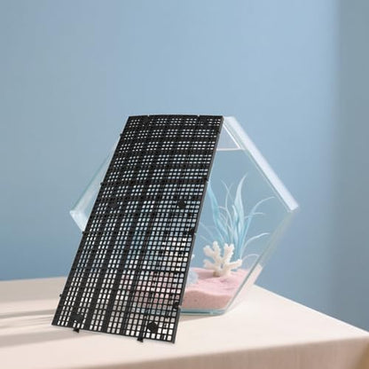 Wakauto 10pcs Aquarium Tank Divider Grid Panel with Bottom Filter Tray Plastic Mesh 30x15cm Removable Adjustable Partition for Fish Tank Separation and Breeding