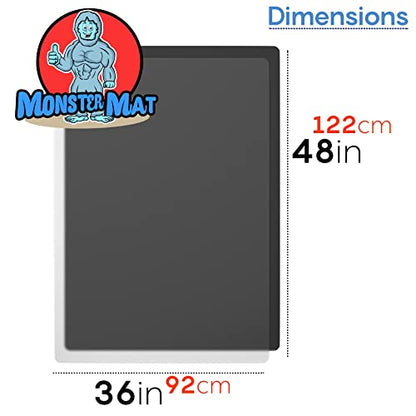 Super Jumbo Silicone Mat 36” x 48” - 3 by 4 Feet. by MonsterMat (Super Jumbo 48 x 36, Black)
