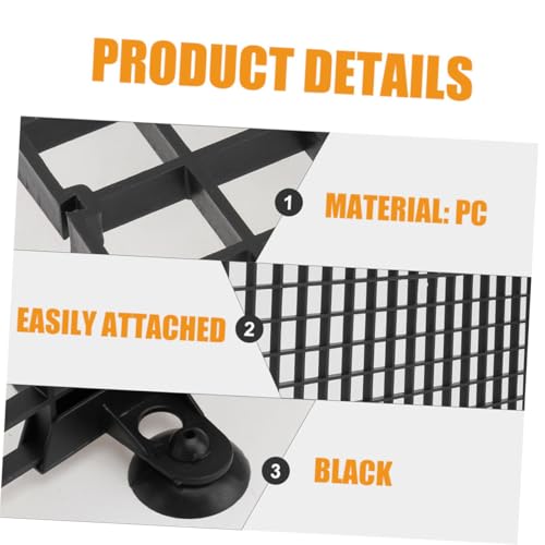 ARTIBETTER Fish Tank Divider Boards 10pcs Plastic Grid Aquarium Isolation Plates Black for Fish Separation and Bottom Filter Mesh in Aquariums
