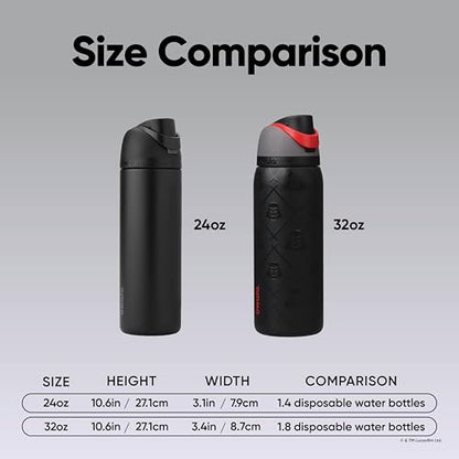 Owala Star Wars FreeSip Stainless Steel Water Bottle 32 oz Darth Vader - color: Darth Vader, size: 32 Ounces