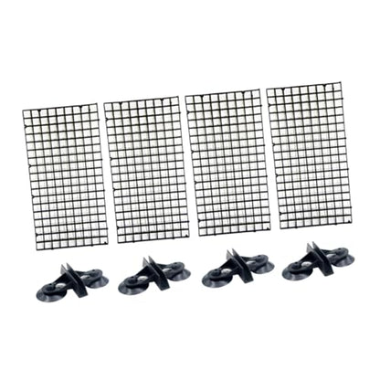 HEMOTON 1Set Spliced Lattice Plate for Aquariums Black Panels Suction Cups Easy to Install Fish Tank Divider for Isolation and Breeding