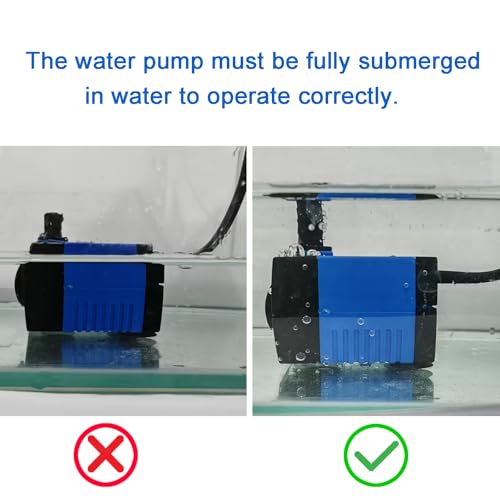 AQUANEAT Small Fountain Pump, 80 GPH Submersible Water Pump for Aquarium Fish Tank, Outdoor Water Fountain, Hydroponics, Pond Filter Pump