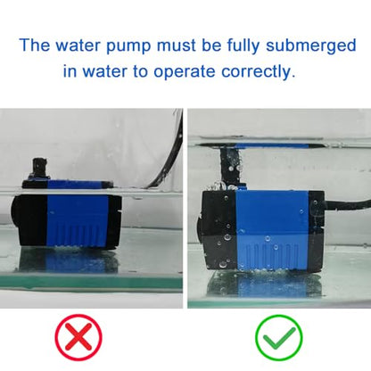 AQUANEAT Small Fountain Pump, 80 GPH Submersible Water Pump for Aquarium Fish Tank, Outdoor Water Fountain, Hydroponics, Pond Filter Pump