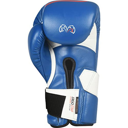 RIVAL Boxing RS2V 2.0 Super Sparring Gloves - Uses a Single Strap, Hook and Loop System Instead of Laces, Soft Inner Lining - color: Blue, size: 18 oz.