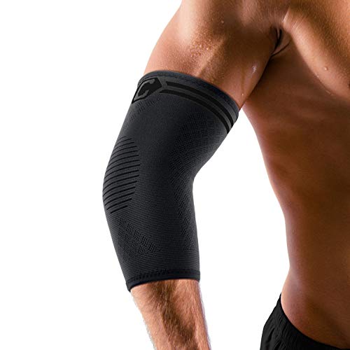 CAMBIVO 2 Pack Elbow Brace Compression Sleeve, Tennis & Golfer's Elbow - color: Black, size: Small