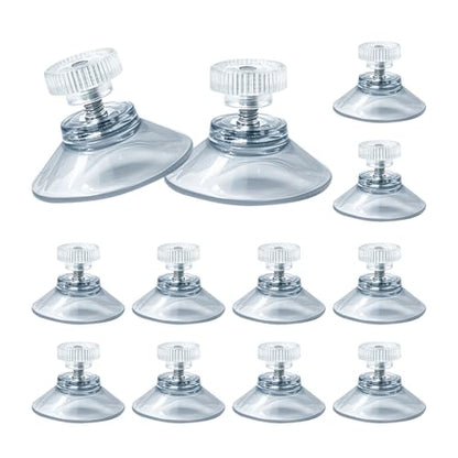 12 Pack 30mm/1.18'' Clear PVC Suction Cup Mounts with M4 Screw for Bathroom, Window, Car Shade (12pcs)