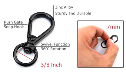 10 Pcs 3/8'' Bronze Teardrop Swivel Lobster Clasps - color: Bronze