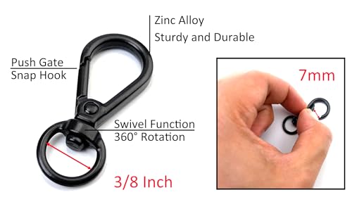10 Pcs 3/8'' Silver Teardrop Swivel Lobster Clasps - color: Silver