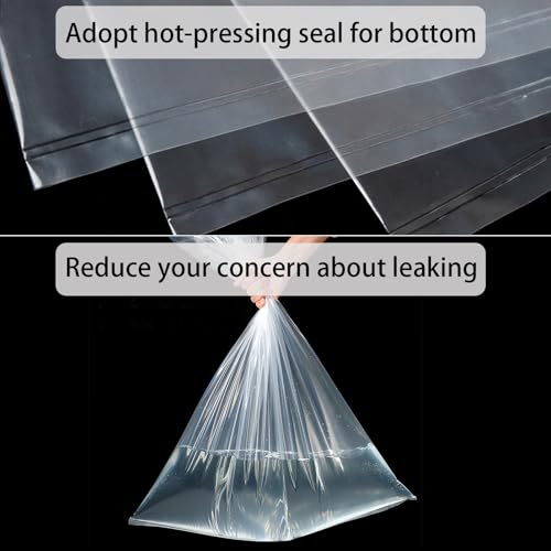 18 Pack 18 x 24 Inch 2 Mil Large Clear Plastic Flat Open Poly Bags Thickened Big Transparent PE Bags for Clothes Toys Pillows Packaging Shipping Storage Dust Proofing