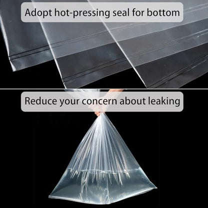 18 Pack 18 x 24 Inch 2 Mil Large Clear Plastic Flat Open Poly Bags Thickened Big Transparent PE Bags for Clothes Toys Pillows Packaging Shipping Storage Dust Proofing