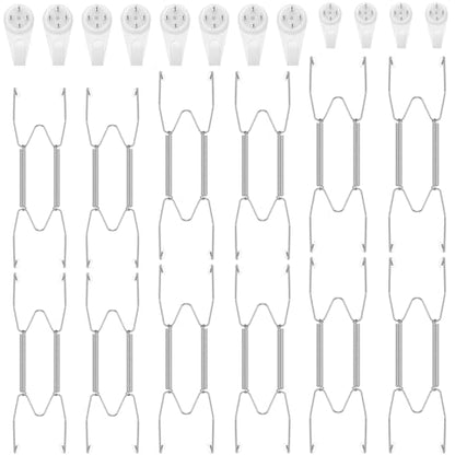 Hotop 12 Pcs Wall Plate Hangers Wire Invisible,8/10/12 Inch,Silver - color: Silver, size: 8/10/12 Inch