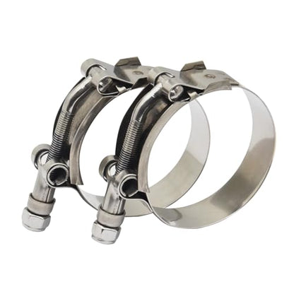 3.25" T Bolt Hose Clamp Stainless Steel - Working Range 89mm - 97mm for 3.25" I.D. Hose with 3mm - 6mm Wall Thickness, Roadformer T-bolt Clamp Featured to Provide Reliable Sealing Force, 2 Pack - size: 3.25" Hose Clamp 89mm - 97mm (3.50" - 3.82")