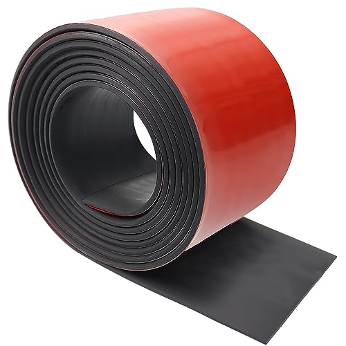 Neoprene Rubber Strips, Self Adhesive Solid Rubber Sheets Rolls for Pads, Crafts, DIY Gaskets, Seals (3" Wide, 1/8" Thick, 10' Long) - size: 3" Wide, 1/8" Thick, 10' Long