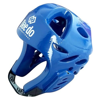 WT Recognized Taekwondo Head Guard - Officially Approved, Molded Foam Construction, Blue & Red Variations, Lightweight Protection for Sparring & Competition - color: Blue, size: Medium