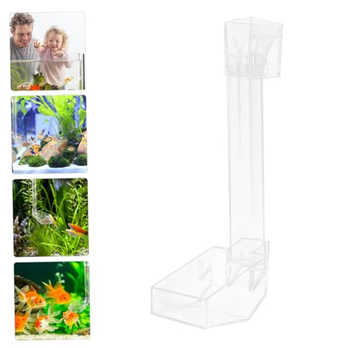 Acrylic Fish Feeder Tube 28cm Aquarium Shrimp Feeding Dispenser for Fish Tank Vacation Feeding