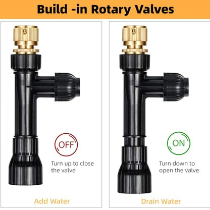 Gravel Vacuum for Aquarium Fish Tank Siphon Aquarium Water Changer with Three Metal Faucet Adapter and Long Hose 30 Feet - size: 30FT
