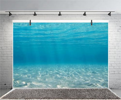 7x5ft Undersea Backdrop for Photography Underwater World Ocean Floor Aquarium Background Summer Sunshine Tropical Fish Tank Water Wave Backdrop Birthday Party Banner Decor Photo Booth Props