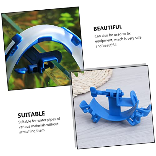 4pcs Fish Tank Water Pipe Fixing Clips Multifunctional Holders for Aquarium Inlet Outlet Easy Installation Strong Compatibility Space-saving Design