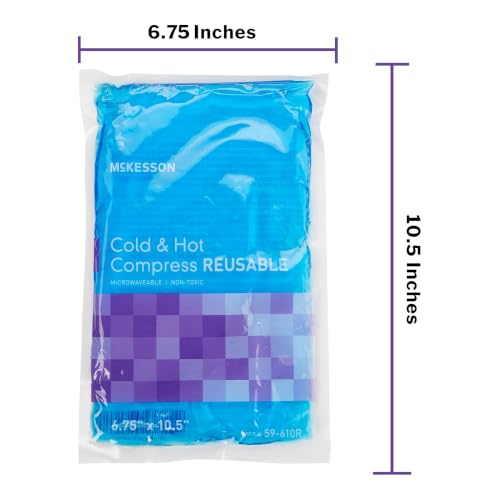 McKesson Cold and Hot Compress Reusable Gel Ice Hot Packs, 6.75 x 10.5 in - size: Large (6.75" x 10.5")
