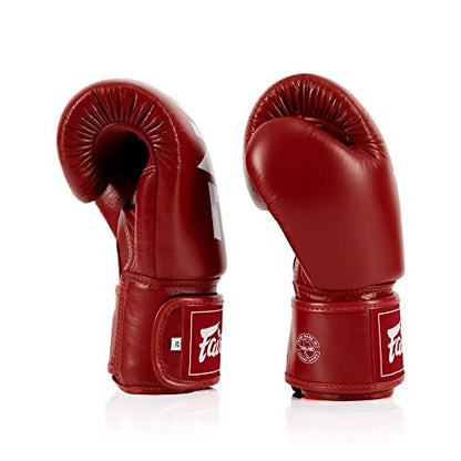 Fairtex BGV1 ONE Boxing Gloves, Leather Muay Thai MMA Kickboxing Training - color: Red, size: 16 oz