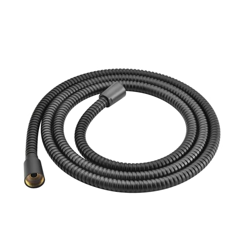 BRIGHT SHOWERS Shower Hose For Hand Held Shower Heads, 79 Inches Cord Extra Long Stainless Steel Hand Shower Hose, Ultra-Flexible Replacement Part with Brass Insert, Matte Black - color: Matte Black, size: 79 Inch