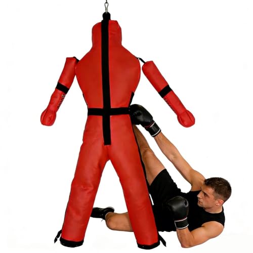 Hanging Grappling Dummy, MMA Wrestling Martial Arts Doll, Brazilian JIU Jitsu Submission Mixed, Movable arms, Durable Canvas Fabrics, UNFILLED