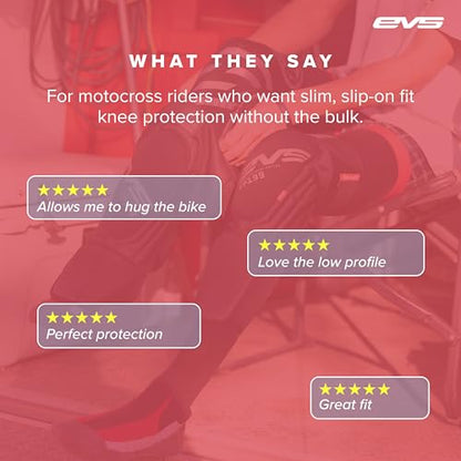 EVS TP199 Travis Pastrana, Moto Knee/Shin Guard, Reactive Memory Foam - color: Blackout, size: Small-Medium