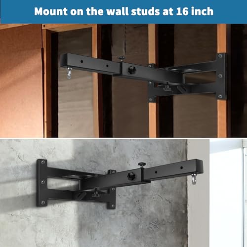 Wall Studs Mount Heavy Punching Bag Hanger Minimize Noise and Vibration Space-Saving Design Heavy Duty Construction for Boxing, Muay Thai and MMA Training