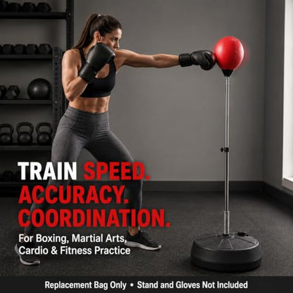 Replacement Punching Bag with Universal Adapter for Most Stands, 2 Sizes